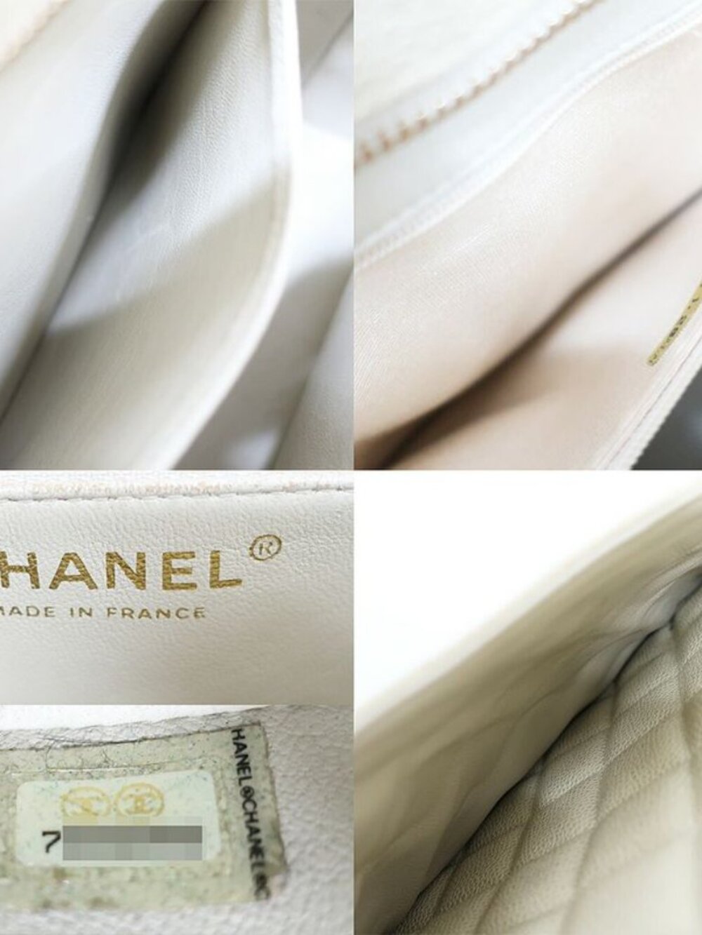 Chanel Medallion Tote Ivory Caviar Leather Handbag - Picture 7 of 10